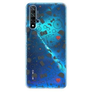 Odolné silikónové puzdro iSaprio - Vintage Pattern 01 - black - Huawei Nova 5T