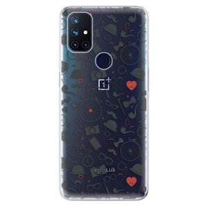 Odolné silikónové puzdro iSaprio - Vintage Pattern 01 - black - OnePlus Nord N10 5G