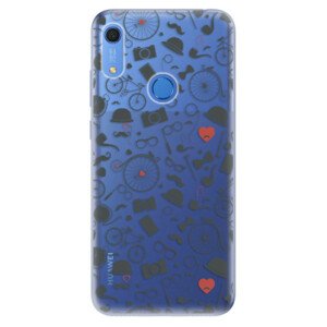 Odolné silikónové puzdro iSaprio - Vintage Pattern 01 - black - Huawei Y6s