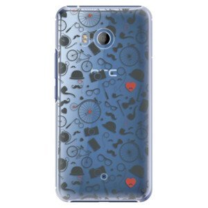 Plastové puzdro iSaprio - Vintage Pattern 01 - black - HTC U11