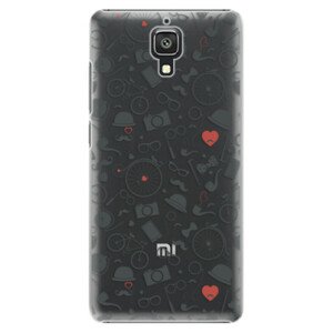 Plastové puzdro iSaprio - Vintage Pattern 01 - black - Xiaomi Mi4