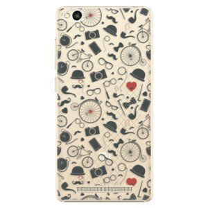 Plastové puzdro iSaprio - Vintage Pattern 01 - black - Xiaomi Redmi 3