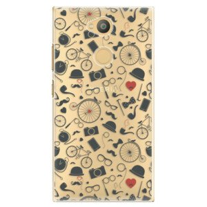 Plastové puzdro iSaprio - Vintage Pattern 01 - black - Sony Xperia L2