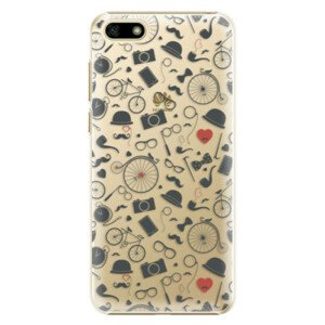 Plastové puzdro iSaprio - Vintage Pattern 01 - black - Huawei Y5 2018