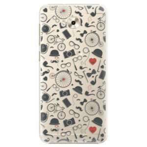 Plastové puzdro iSaprio - Vintage Pattern 01 - black - Asus ZenFone 4 Selfie ZD553KL