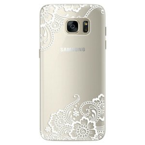 Silikónové puzdro iSaprio - White Lace 02 - Samsung Galaxy S7 Edge