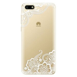 Odolné silikónové puzdro iSaprio - White Lace 02 - Huawei Y5 2018