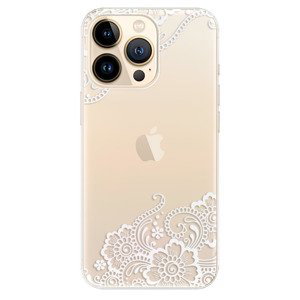 Odolné silikónové puzdro iSaprio - White Lace 02 - iPhone 13 Pro
