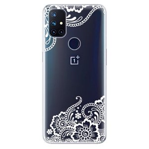 Odolné silikónové puzdro iSaprio - White Lace 02 - OnePlus Nord N10 5G