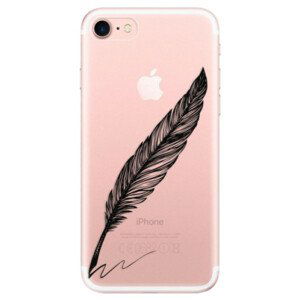 Odolné silikónové puzdro iSaprio - Writing By Feather - black - iPhone 7