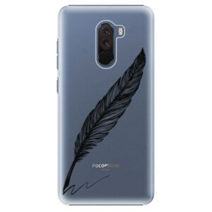 Plastové puzdro iSaprio - Writing By Feather - black - Xiaomi Pocophone F1