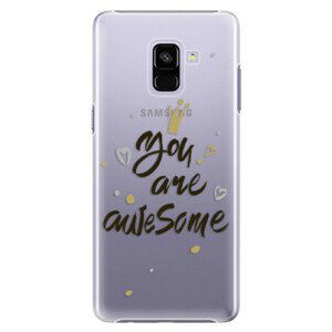 Plastové puzdro iSaprio - You Are Awesome - black - Samsung Galaxy A8+