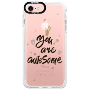 Silikónové púzdro Bumper iSaprio - You Are Awesome - black - iPhone 7