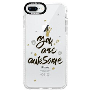 Silikónové púzdro Bumper iSaprio - You Are Awesome - black - iPhone 8 Plus