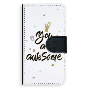 Univerzálne flipové puzdro iSaprio - You Are Awesome - black - Flip L