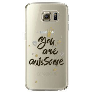 Plastové puzdro iSaprio - You Are Awesome - black - Samsung Galaxy S6 Edge