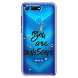 Plastové puzdro iSaprio - You Are Awesome - black - Huawei Honor View 20