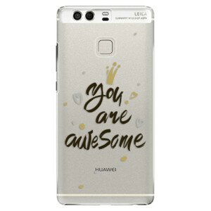 Plastové puzdro iSaprio - You Are Awesome - black - Huawei P9