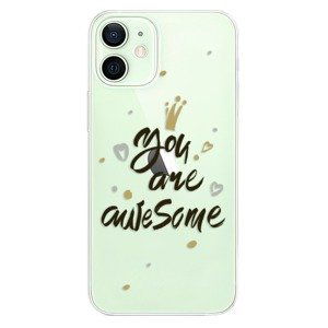 Plastové puzdro iSaprio - You Are Awesome - black - iPhone 12