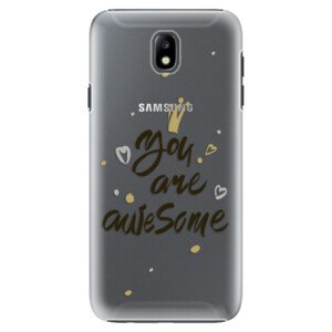 Plastové puzdro iSaprio - You Are Awesome - black - Samsung Galaxy J7 2017