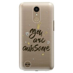 Plastové puzdro iSaprio - You Are Awesome - black - LG K10 2017