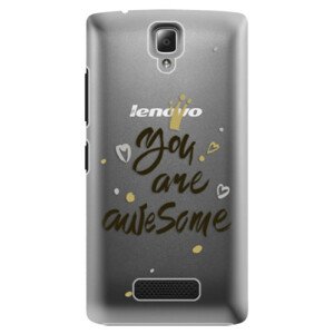 Plastové puzdro iSaprio - You Are Awesome - black - Lenovo A2010