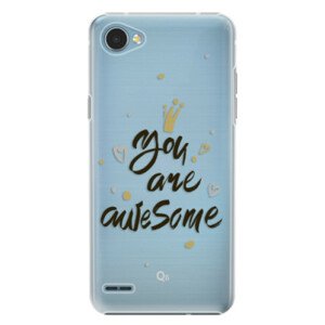 Plastové puzdro iSaprio - You Are Awesome - black - LG Q6