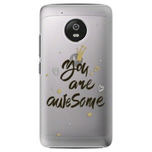 Plastové puzdro iSaprio - You Are Awesome - black - Lenovo Moto G5