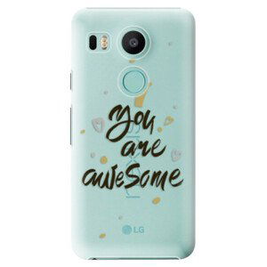 Plastové puzdro iSaprio - You Are Awesome - black - LG Nexus 5X