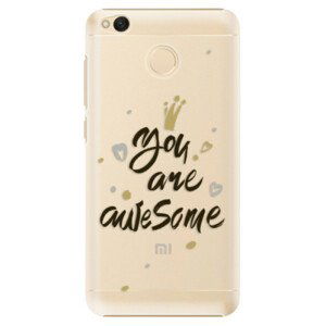 Plastové puzdro iSaprio - You Are Awesome - black - Xiaomi Redmi 4X