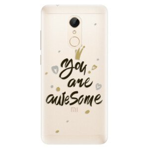 Silikónové puzdro iSaprio - You Are Awesome - black - Xiaomi Redmi 5