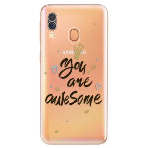 Odolné silikónové puzdro iSaprio - You Are Awesome - black - Samsung Galaxy A40