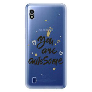 Odolné silikónové puzdro iSaprio - You Are Awesome - black - Samsung Galaxy A10