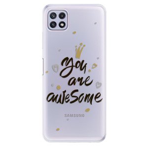 Odolné silikónové puzdro iSaprio - You Are Awesome - black - Samsung Galaxy A22 5G