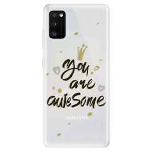 Odolné silikónové puzdro iSaprio - You Are Awesome - black - Samsung Galaxy A41