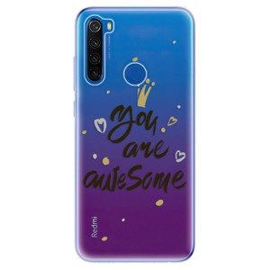 Odolné silikónové puzdro iSaprio - You Are Awesome - black - Xiaomi Redmi Note 8T