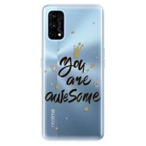 Odolné silikónové puzdro iSaprio - You Are Awesome - black - Realme 7 Pro