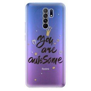 Odolné silikónové puzdro iSaprio - You Are Awesome - black - Xiaomi Redmi 9