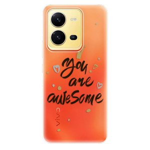 Odolné silikónové puzdro iSaprio - You Are Awesome - black - Vivo X80 Lite 5G