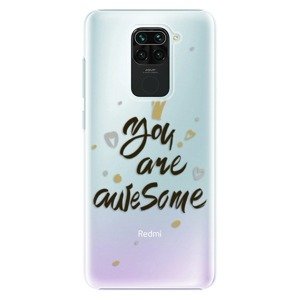 Plastové puzdro iSaprio - You Are Awesome - black - Xiaomi Redmi Note 9