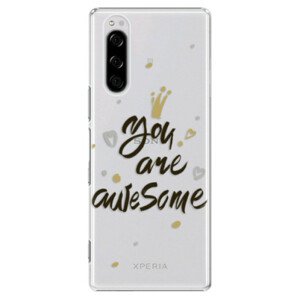 Plastové puzdro iSaprio - You Are Awesome - black - Sony Xperia 5