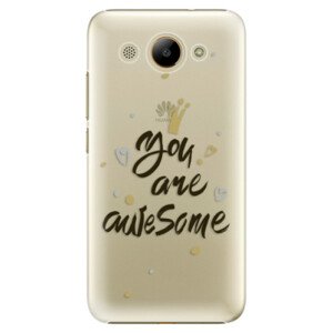 Plastové puzdro iSaprio - You Are Awesome - black - Huawei Y3 2017