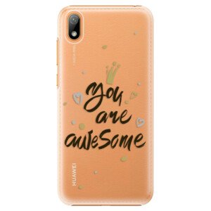 Plastové puzdro iSaprio - You Are Awesome - black - Huawei Y5 2019