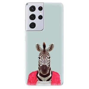 Odolné silikónové puzdro iSaprio - Zebra 01 - Samsung Galaxy S21 Ultra