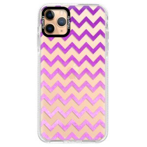 Silikónové puzdro Bumper iSaprio - Zigzag - purple - iPhone 11 Pro Max