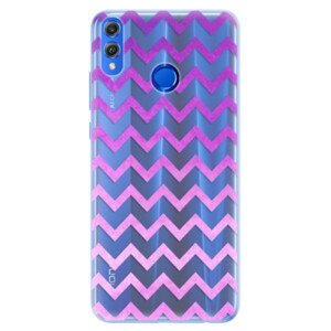 Silikónové puzdro iSaprio - Zigzag - purple - Huawei Honor 8X