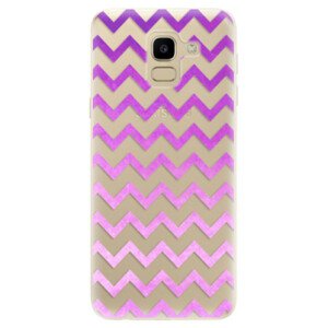 Odolné silikónové puzdro iSaprio - Zigzag - purple - Samsung Galaxy J6