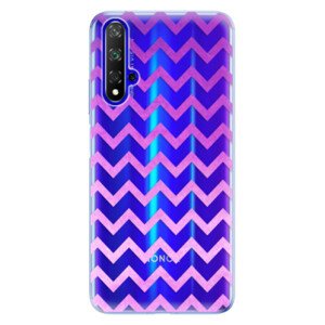 Odolné silikónové puzdro iSaprio - Zigzag - purple - Huawei Honor 20