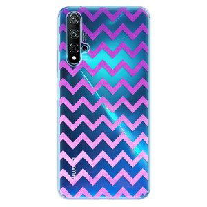 Odolné silikónové puzdro iSaprio - Zigzag - purple - Huawei Nova 5T