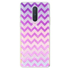 Odolné silikónové puzdro iSaprio - Zigzag - purple - OnePlus 8